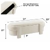 CAVINAS Storage Bench for Bedroom,Polyester Storage Ottoman Bench with Hidden Storage Space for Living Room,Bedroom,Gray/Beige - 3 of 4