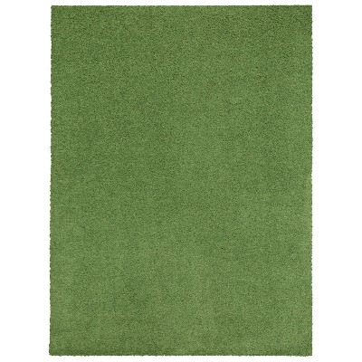 Traditional Solid Long Pile Indoor Area Rug, 5' x 7'
