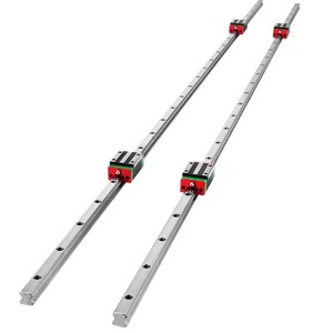 VEVOR Linear Rail HSR15-1500mm, 2pcs Linear Guideway Rail, 4X Square Type Carriage Bearing Blocks, Linear Rail Support for 15mm Slotted Bearings - 1 of 4