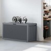 Syemin Deck Boxes 90gal Outdoor Garden Plastic Storage Deck Box Waterproof Deck Box Outdoor Lockable Storage Container, Black, 45.67"*19.5"*23.23" - 3 of 4