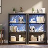 3/4/5 Tier Bookshelf with LED Lights, Bookcase with Open Display Shelves - 3 of 4
