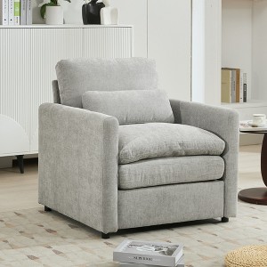 Whisen 31.9" Cozy Upholstered Armchair Oversized Comfy Cloud Sofa - 1 of 4
