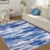 Area Rug 4x6 Machine Washable Bedroom Rug, Low-Pile Faux Wool Soft Carpet with Non-Slip TPR Backing, Modern Aabstract Accent Rug for Living Room - 2 of 4