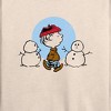 Women's - Peanuts - Rerun Winter Lightweight French Terry Wide Neck Long Sleeve Shirt - 2 of 4
