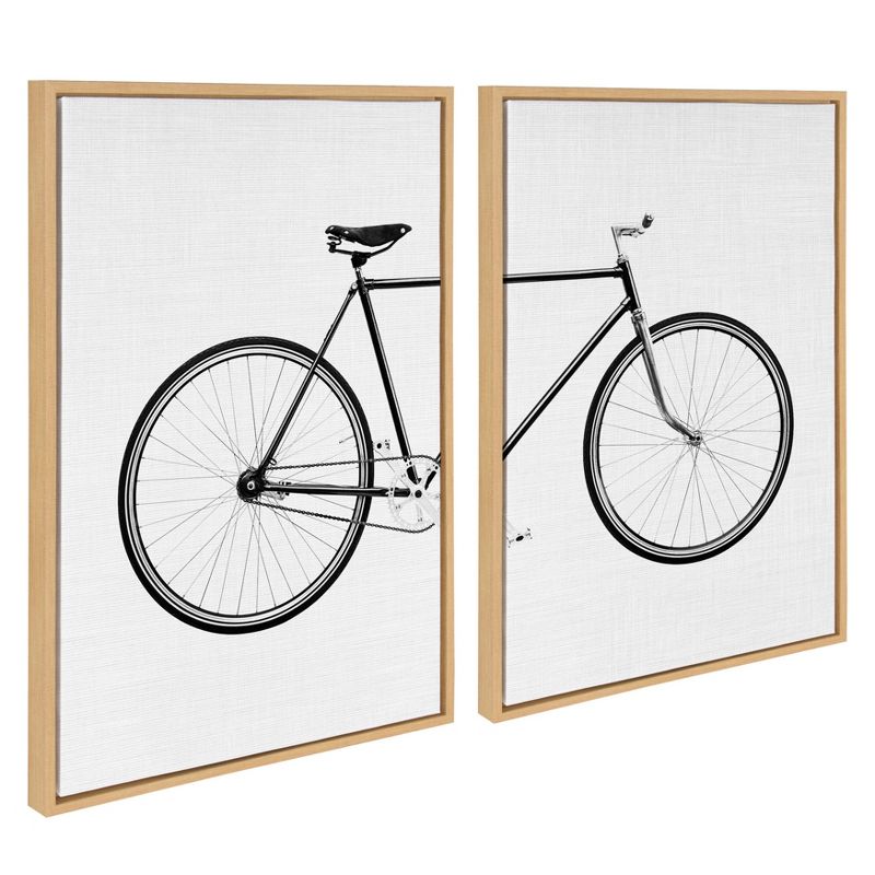 2pc 23" x 33" Sylvie Bicycle by Simon Te of Tai Prints Farmed Wall Canvas - Kate & Laurel All Things Decor, 3 of 8