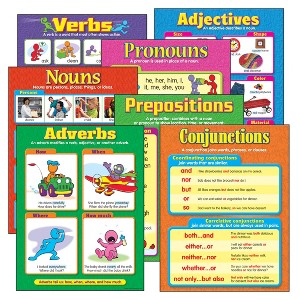 TREND Seven Parts of Speech Learning Charts Combo Pack, Set of 7 - 1 of 4