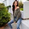 Anna-Kaci Women's Oversized V-Neck Ribbed Knit Sweater with Dolman Sleeves for Casual Looks - 4 of 4