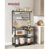 VASAGLE Bakers Rack with Magnetic Knife Holder, Paper Holder, Wire Basket, 8 Hooks, Organizers and Storage, Baker's Rack with Wire Basket - 2 of 4