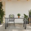 vidaXL Patio Table Outdoor Dining Table Garden Porch Furniture Aluminum Glass - 3 of 4