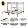 NicBex Triple Twin Bunk Bed with Safety Guardrail,Twin Loft Bed with Ladder and Converts to 3 Twin Beds,Noise Reduced Bunk Beds for Bedroom - 4 of 4