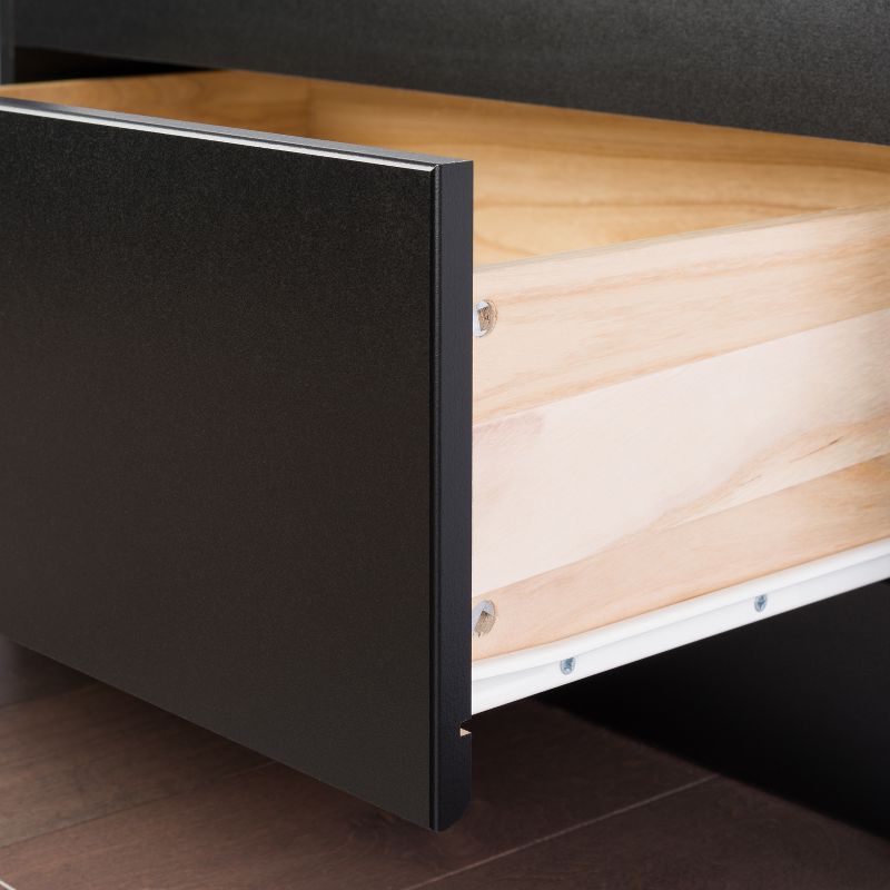 3 Drawers Mate&#39;s Twin XL Platform Storage Bed Black - Prepac, 4 of 7