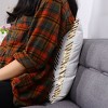 Throw Pillow Cover Gold Geometric Pattern Modern Square Pillow Shams Bronzing Flannelette Cushion Cover for Bedroom Sofa Car Gold, White 18"x18" - 4 of 4