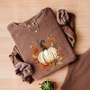 Simply Sage Market Fall Pumpkin Floral Lightweight Garment Dyed Sweatshirt - 3 of 4