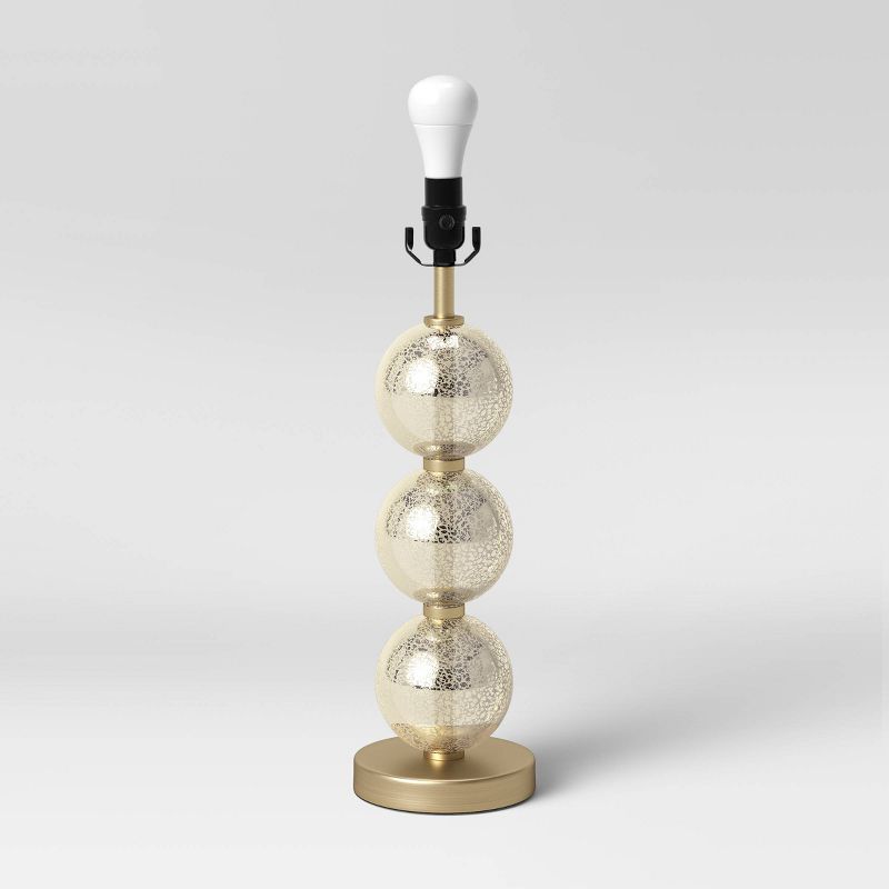 Stacked Glass Ball Table Lamp Base Brass - Threshold™, 1 of 8