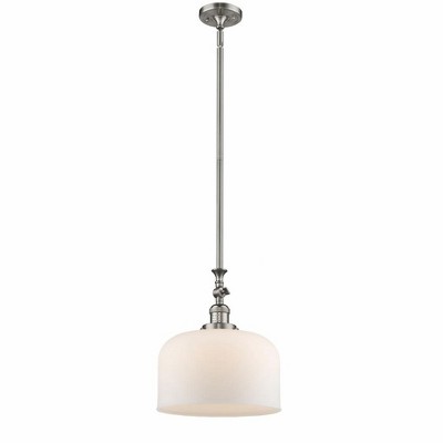 Bell - 1 Light Stem Hung Mini Pendant In Industrial Style-15 Inches Tall and 12 Inches Wide