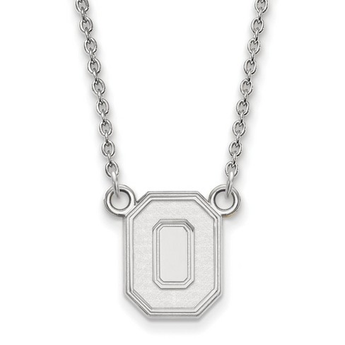 Black Bow Jewelry Sterling Silver Ohio State Buckeyes NCAA Necklace 18 Inch - image 1 of 4