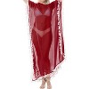 HAPPY BAY Women's House Daily Routine Evening Wear Loungewear Sheer Solid Casual Cover Up Relaxed Caftan Maxi Dresses for Women XL-XXL Red, Solid - 2 of 4