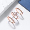 Porsha Wedding Ring Set for Women Engagement Ring Two Matching Bands Sterling Silver by Ginger Lyne - 3 of 4