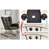 Aukfa Soft Teddy Fabric Rocking Chair w/Pocket - Ergonomic Nursery Glider, Solid Wood Base, 253LB Capacity for Living Room & Bedroom - 2 of 4