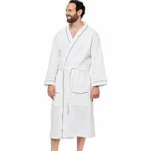 Ben Kaufman Bathrobes - 100% Cotton Shawl Collar Spa Robes - Waffle Style - Plain, Pack of 1 - 1 of 4