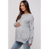 PinkBlush Grey Speckled Knit Maternity Sweater - 2 of 4