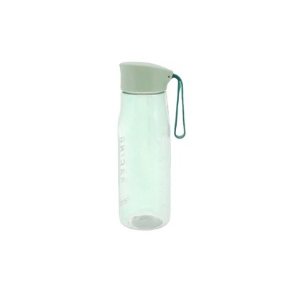 Clear Plastic Water Bottle with White Lid and Carrying Strap 18 count