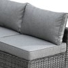 Ovios Venice 9pc Wicker Outdoor Patio Furniture Set Conversation Sofa Sectional with a Swivel Chair and Cushions - 4 of 4