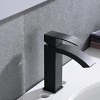 ChicFurnit Bathroom Sink Faucet Waterfall Design with Pop Up Drain for Stylish Bathroom Sinks, Black, 11"*10"*5.5" - 2 of 4