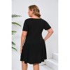Womens Plus Size Casual Dresses Wrap V Neck Maxi Dress - 2 of 4