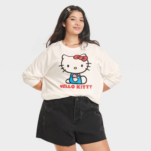 Women's Strawberry Graphic Sweatshirt - Off-white 3x : Target