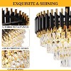 Whizmax Modern New Crystal Chandelier, Black and Gold Glass Lamp, Suitable for Bedroom, Living Room, Study Room - 4 of 4