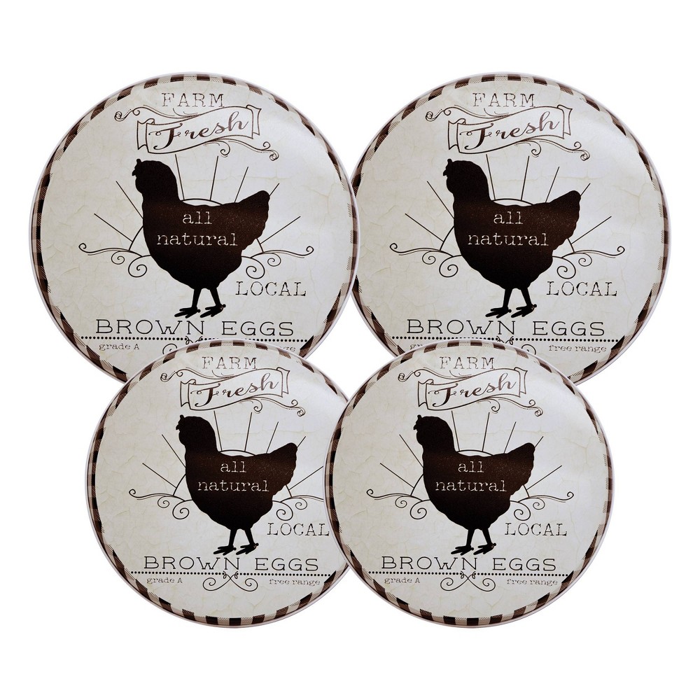 Photos - Cooker Range Kleen 4pk Round Farm Fresh Burner Kover Set by Andi Metz: Multicolored Tin Decorative Accent, Tabletop, 4 Pieces