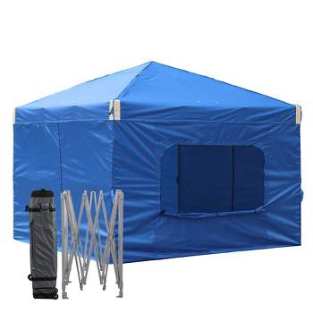 Aoodor Pop Up Canopy Tent with Removable Mesh Window Sidewalls, Portable Instant Shade Canopy with Roller Bag