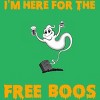Women's Design By Humans I'm Here For The Free Boos Funny Halloween Ghost Shirt By Galvanized Racerback Tank Top - 2 of 3