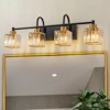 LLHZSY 3/4/5 Light Modern Industrial Dimmable Crystal Bathroom Vanity Light-Curved Metal Appearance With Crystal Shape - 2 of 4