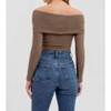 Women's Foldover off the shoulder long sleeve top - LA MIEL - 3 of 3