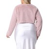 Agnes Orinda Women's Plus Size Trendy Faux Fur Warm Open Front Lightweight Cropped Shrugs - 4 of 4