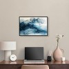 Art Remedy Inked Waves Blue Abstract Wall Art Framed - 2 of 4