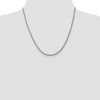 Black Bow Jewelry 2mm, 14k White Gold, Solid Franco Chain Necklace - 2 of 4