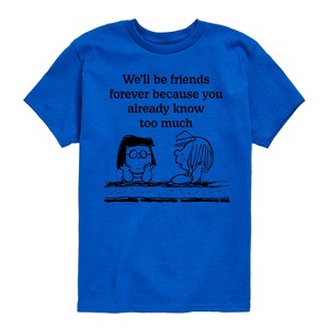 Boys' - Peanuts - Friends Forever Marcie And Patty Short Sleeve Graphic T-Shirt - 1 of 4