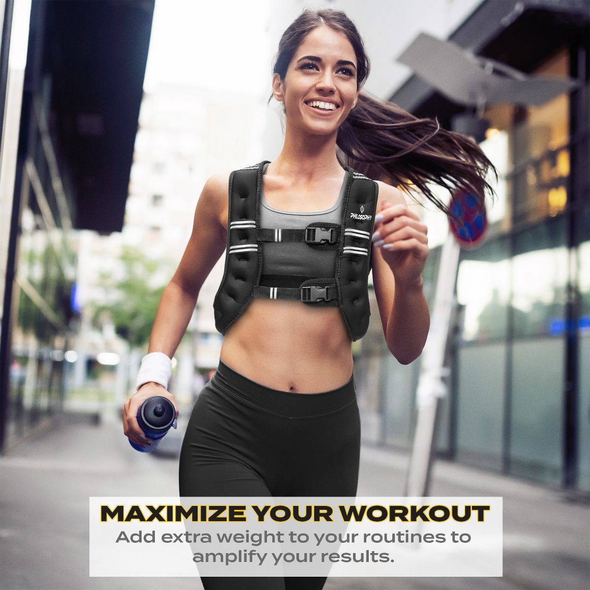 Philosophy Gym Weighted Workout Vest, Strength Training Fitness Body Weight Vest - thumbnail 7