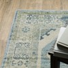 Bryant Bordered Medallion Indoor Area Rug Blue/Gray - Captiv8e Designs - 4 of 4