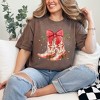 Simply Sage Market Women's Coquette Cowgirl Christmas Boots Short Sleeve Garment Dyed Tee - 2 of 4