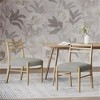 SKRAN Farmhouse Style Dining Chairs (Set of 2) for Dining Room - Grey Fabric Upholstered with Ladder Back Design and Rubberwood Legs - 2 of 4