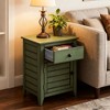 JANSNO Antique Green Nightstand with Drawer - Small Storage End Table for Living Room or Bedroom - 3 of 4