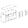 Sevobal Shoe Racks, Floor-standing Shoe Cabinet with Sliding Door and Adjustable Shelves for Living Room Entryway Mudroom, White, 33.46"*13.62"*19.68" - 4 of 4