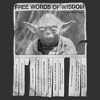 Mens Star Wars Yoda Free Words of Wisdom Lightweight Hoodie - 2 of 4