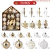 73ct Christmas Ball Ornaments Set, Shatterproof Xmas Tree Decor Ball Ornaments w/ House Shape Box, Assorted Hanging Ornaments for Christmas Indoo - 2 of 4