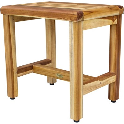18" Eleganto ED999 Wide Teak Shower Safety Transfer Bench - EcoDecors