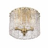 Glacier 3-Light Flush Mount Ceiling Light - Textured Glass & Matte Black Steel - 4 of 4
